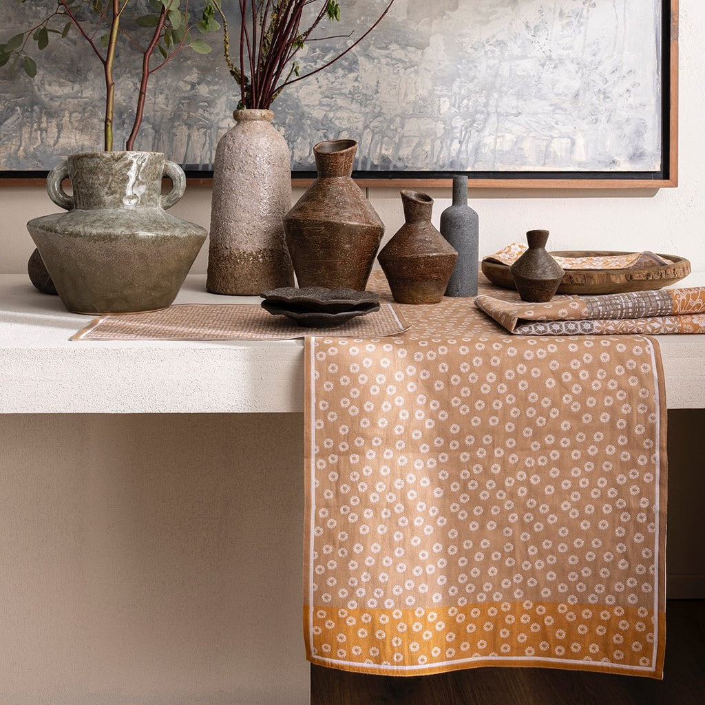 Wagara Beige 20" x 59" Runner by Le Jacquard Français