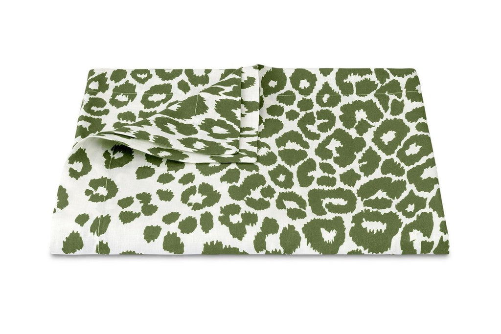 Iconic Leopard Green Table Linens by Matouk | Schumacher
