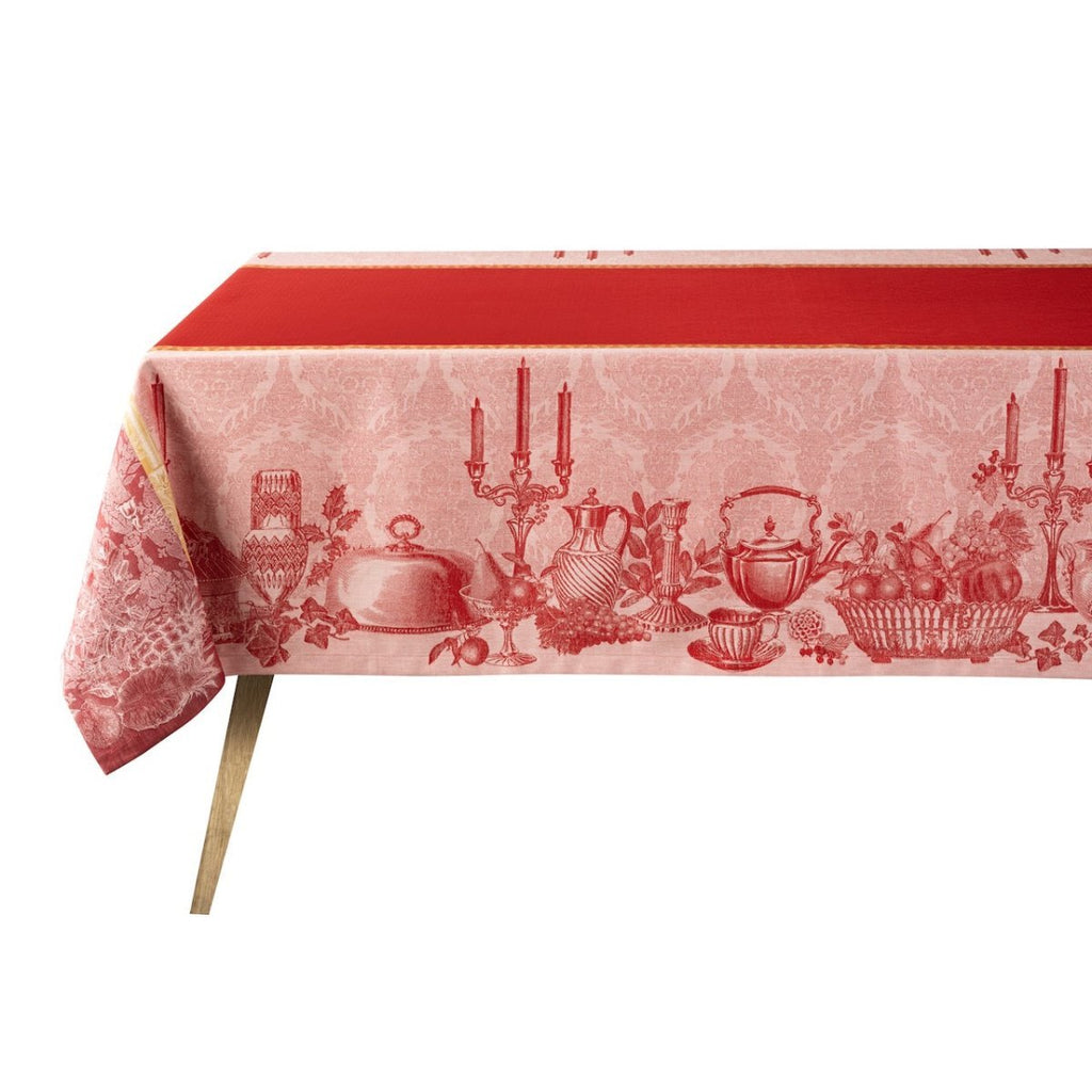 Festin Red Holiday Tablecloths by Le Jacquard Francais