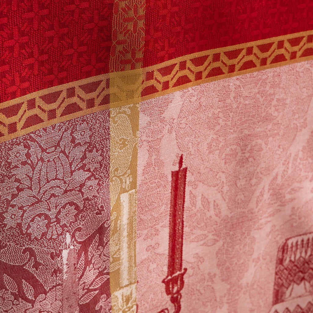 Festin Red Holiday Tablecloths by Le Jacquard Francais