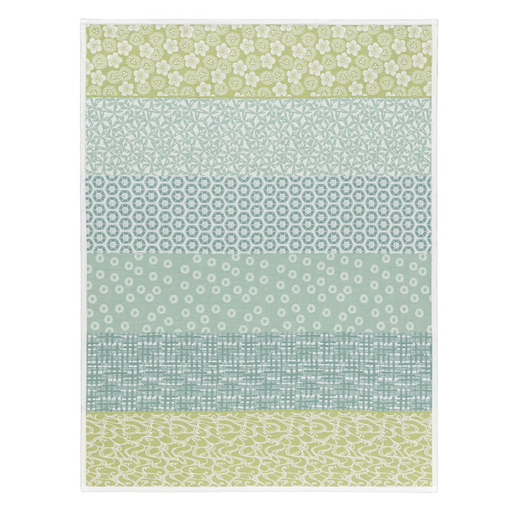 Wagara Green Tea Towels by Le Jacquard Français