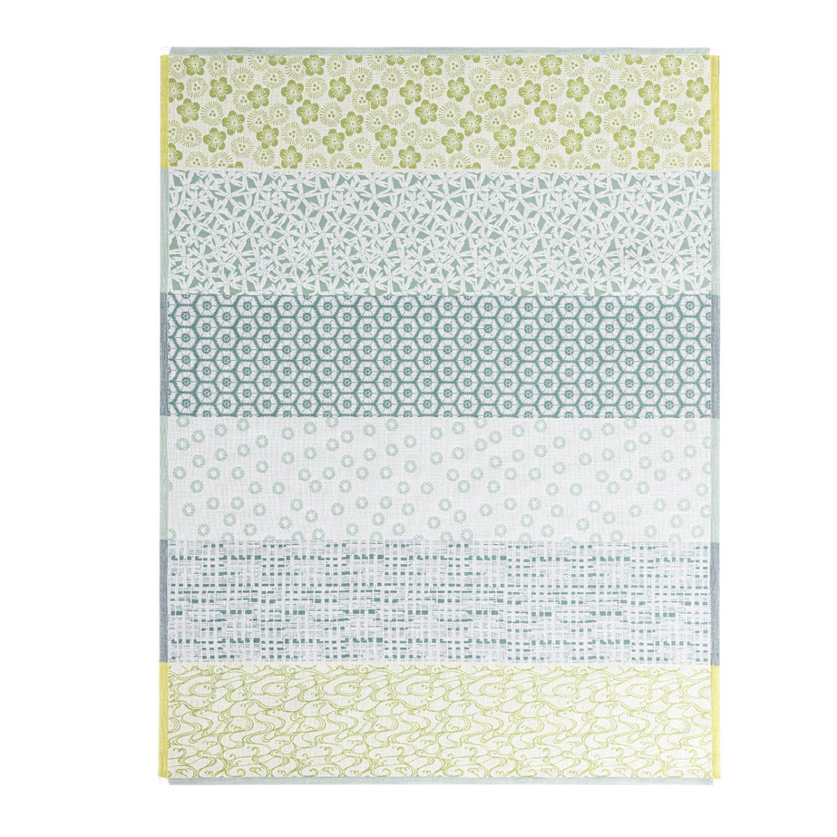 Wagara Green Tea Towels by Le Jacquard Français