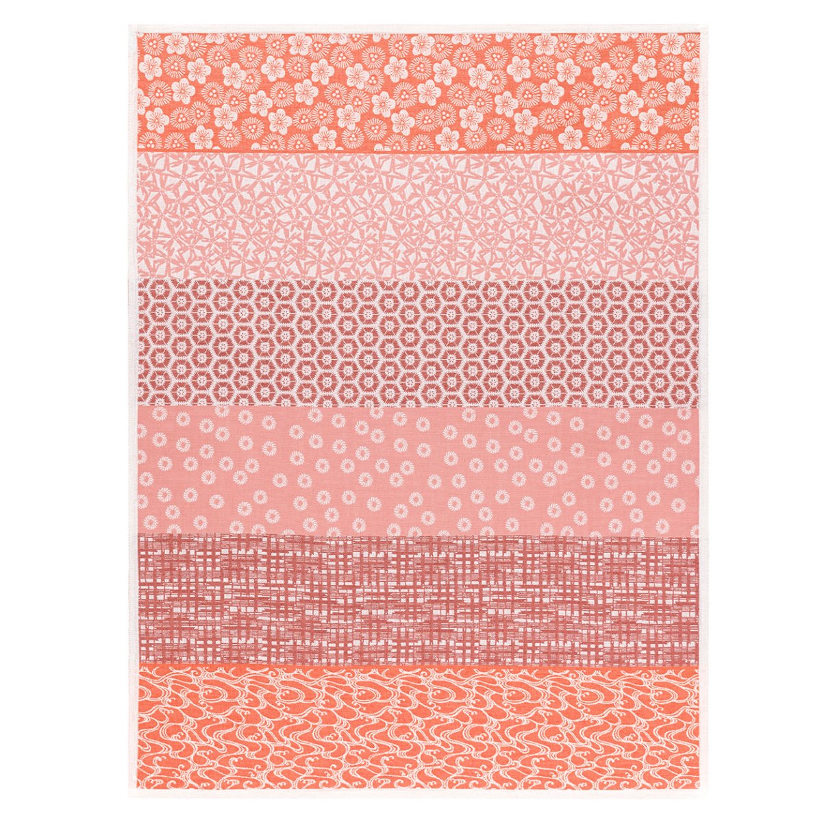 Wagara Pink 24" x 31" Tea Towels by Le Jacquard Français