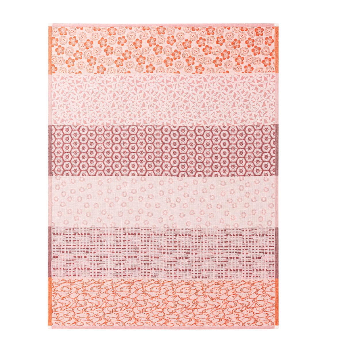 Wagara Pink 24" x 31" Tea Towels by Le Jacquard Français