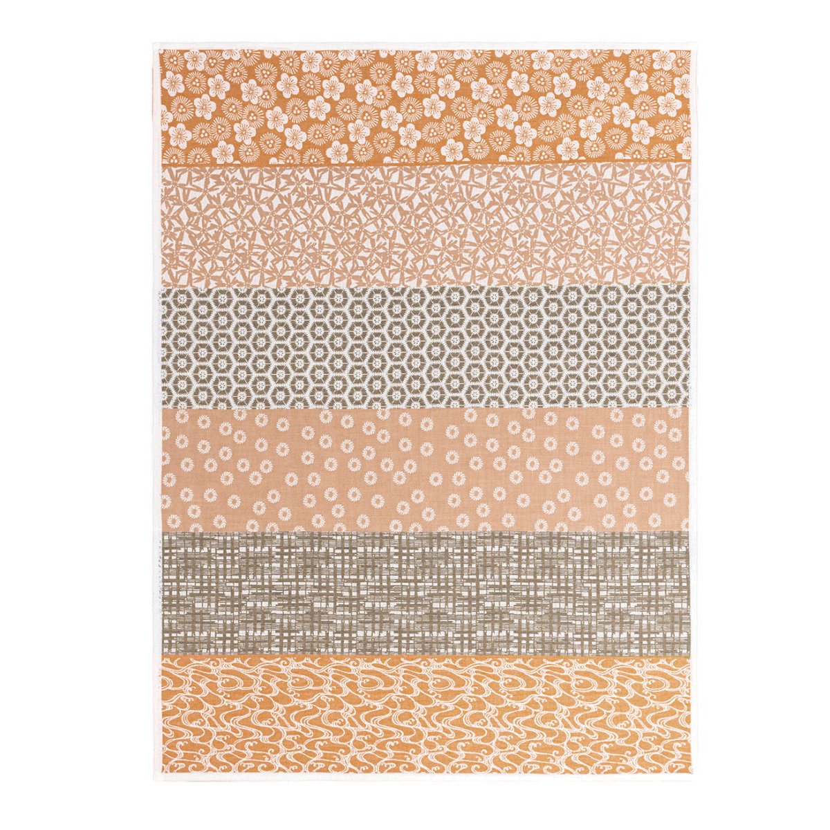 Wagara Beige Tea Towels by Le Jacquard Français