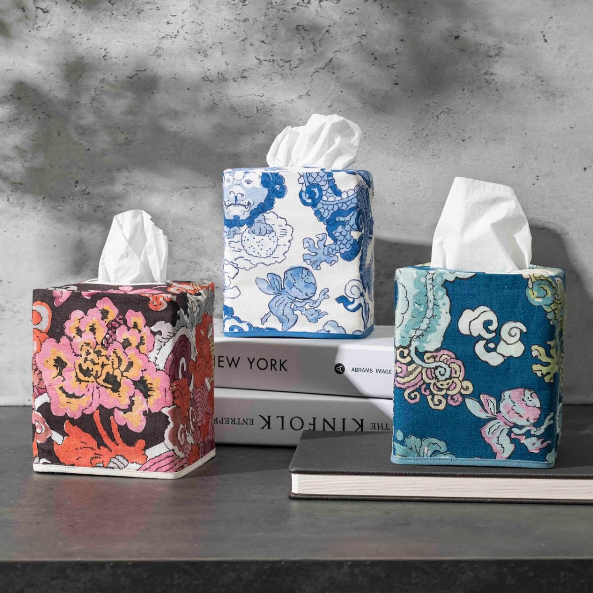 Magic Mountain Tissue Box Covers by Matouk Schumacher