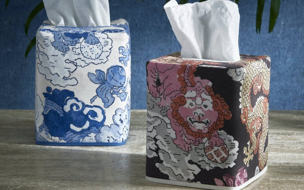 Magic Mountain Tissue Box Covers by Matouk Schumacher