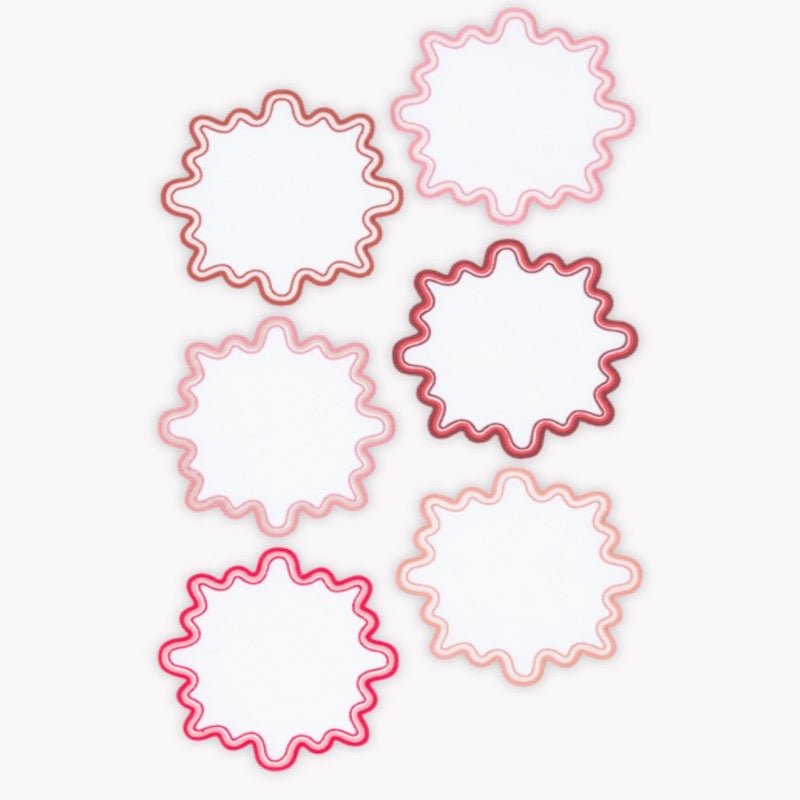 Wave Round Cocktail Napkins by Matouk