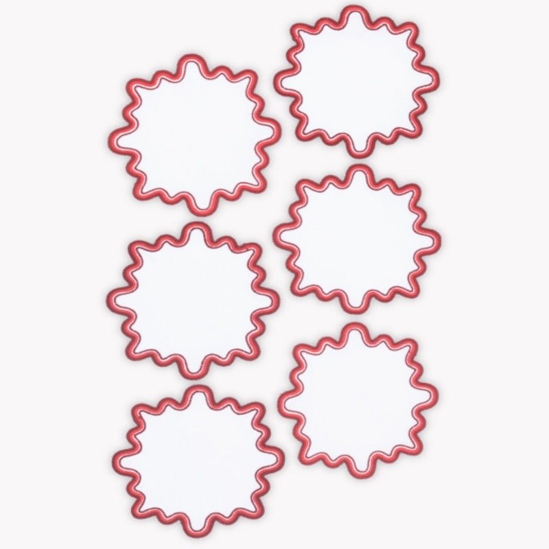 Wave Round Cocktail Napkins by Matouk