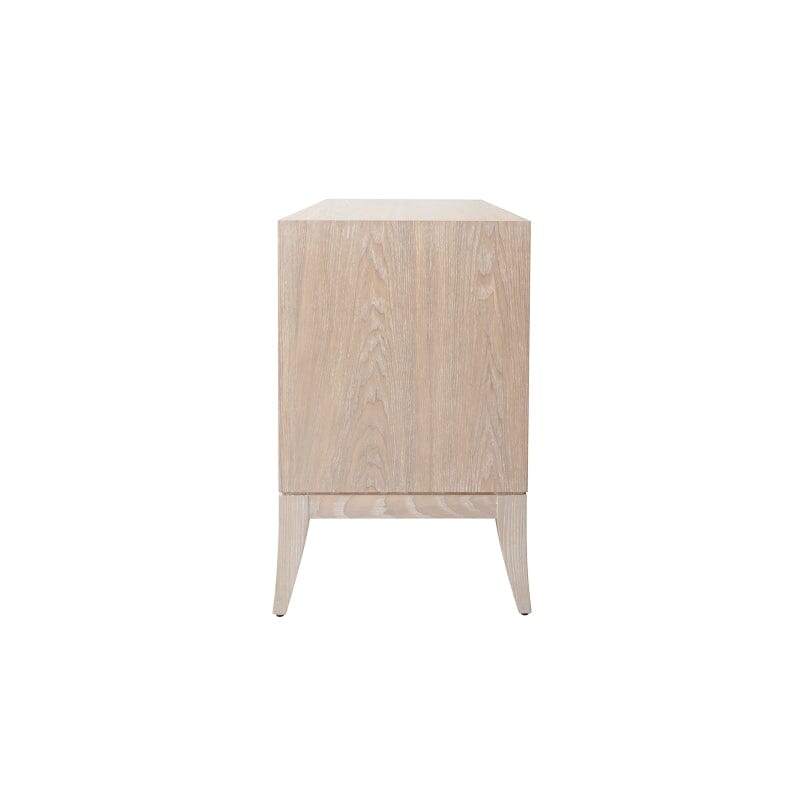 Kenna Side Table in Cerused Oak by Worlds Away