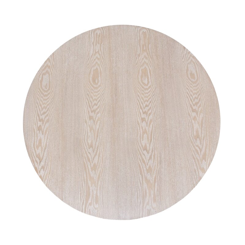 Oslo Cerused Oak Thick Top Coffee Table with Cross Base by Worlds Away