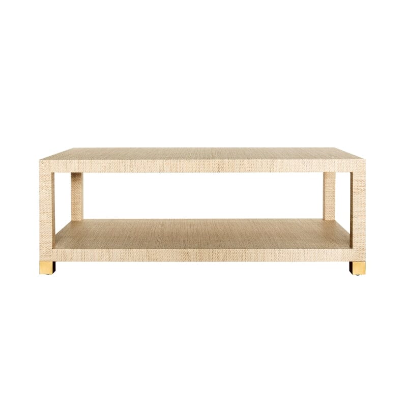 Patricia Natural Grasscloth Coffee Table by Worlds Away
