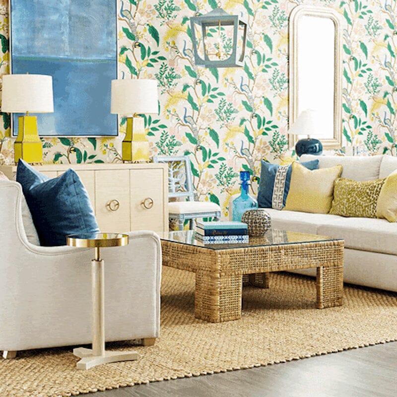 Charlie Rattan Coffee Table by Worlds Away