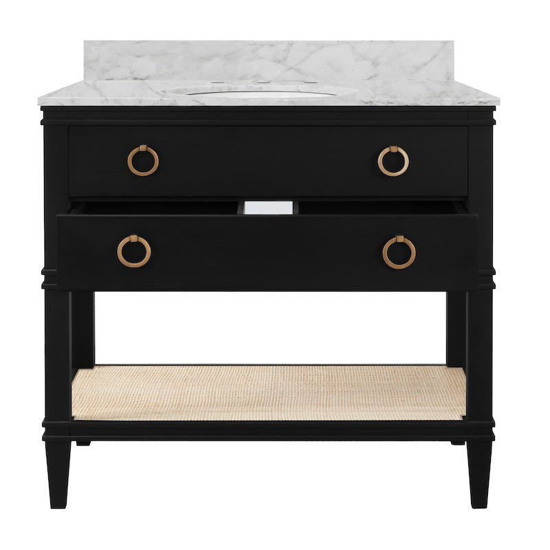 Cutler Black Bath Vanity by Worlds Away
