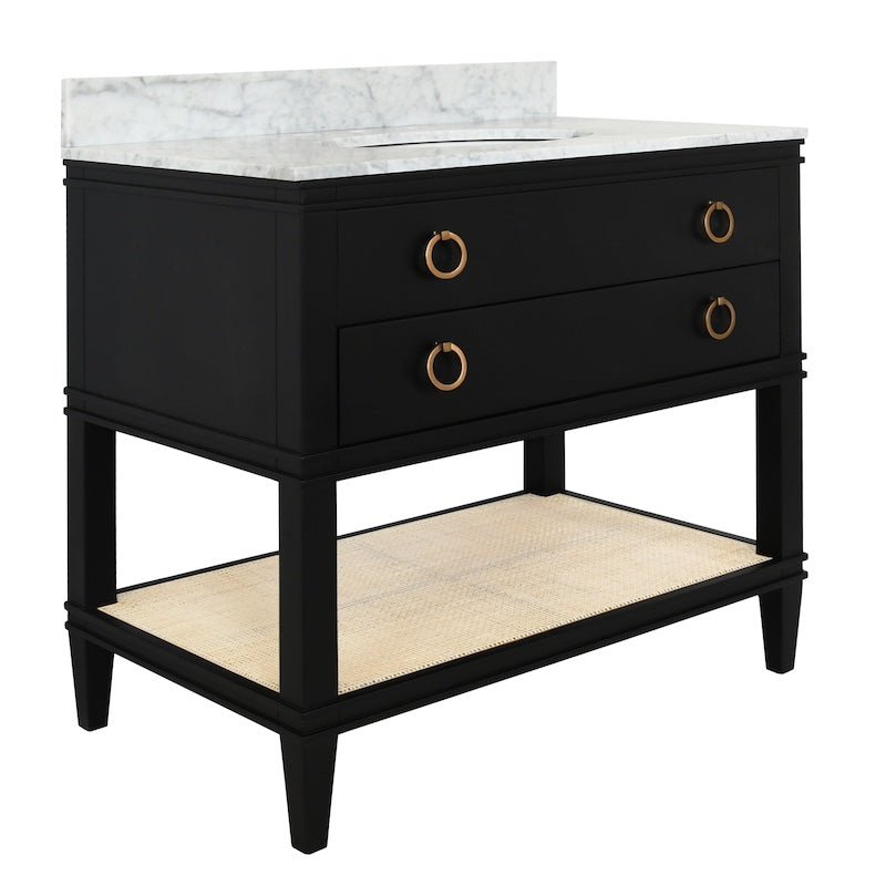 Cutler Black Bath Vanity by Worlds Away