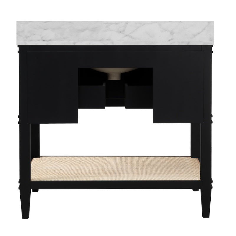 Cutler Black Bath Vanity by Worlds Away