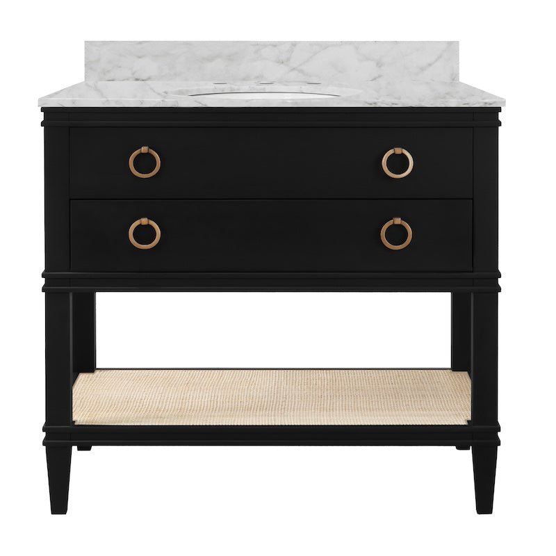 Cutler Black Bath Vanity by Worlds Away