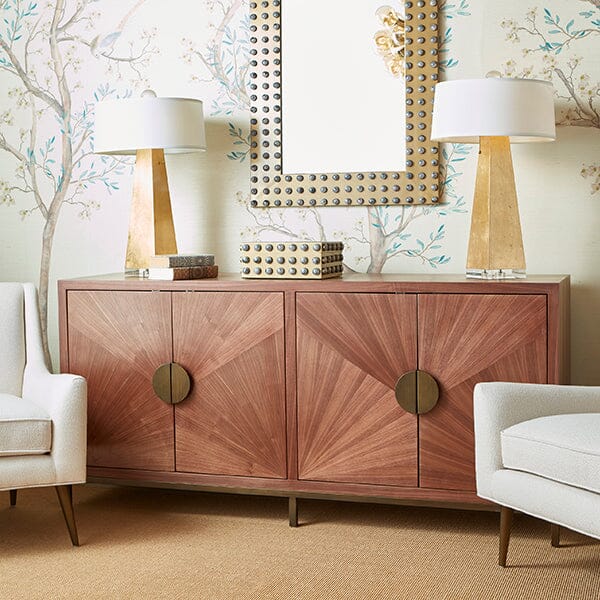 Emory Walnut Cabinet with Bronze Legs & Hardware