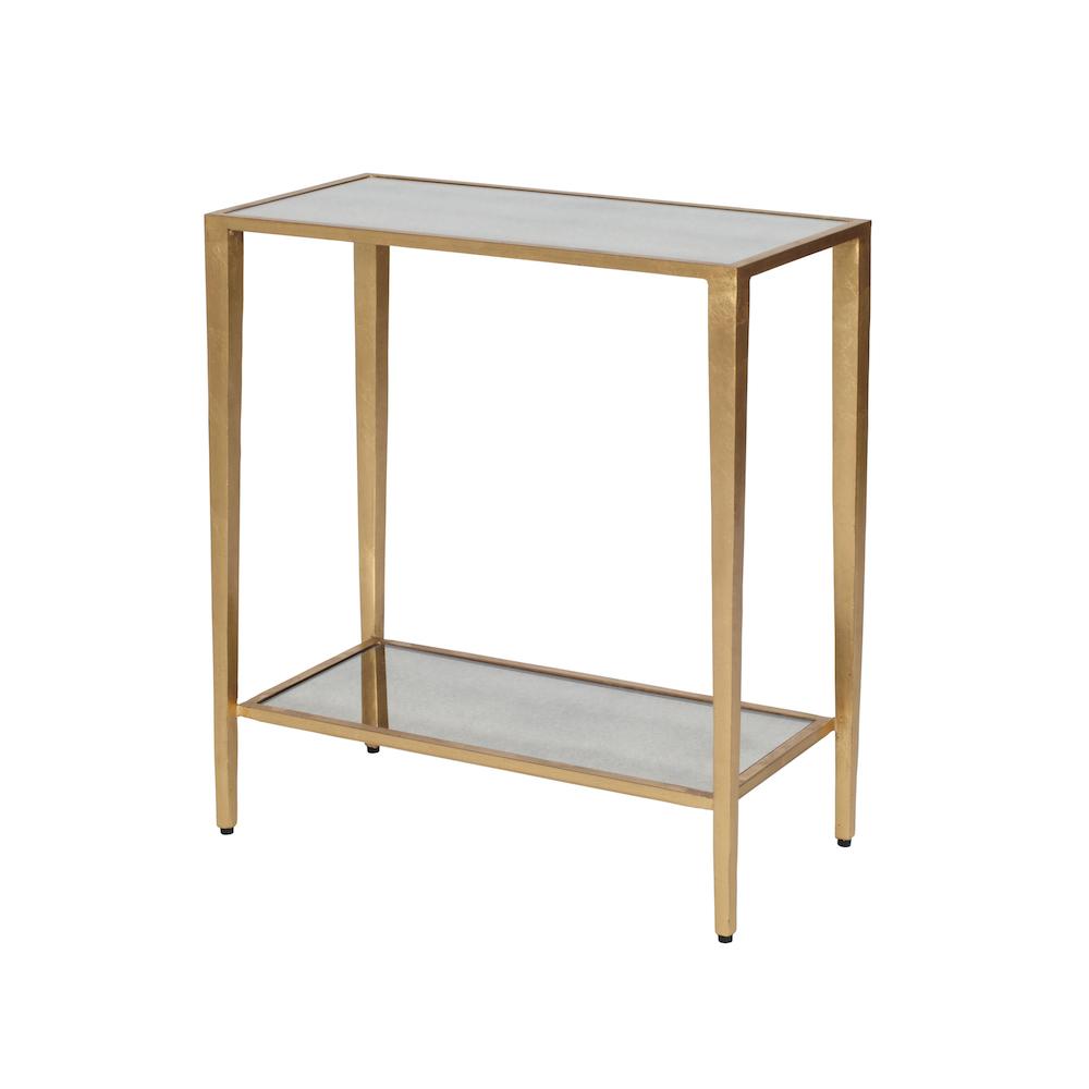 Joyce Gold Rectangular Side Table