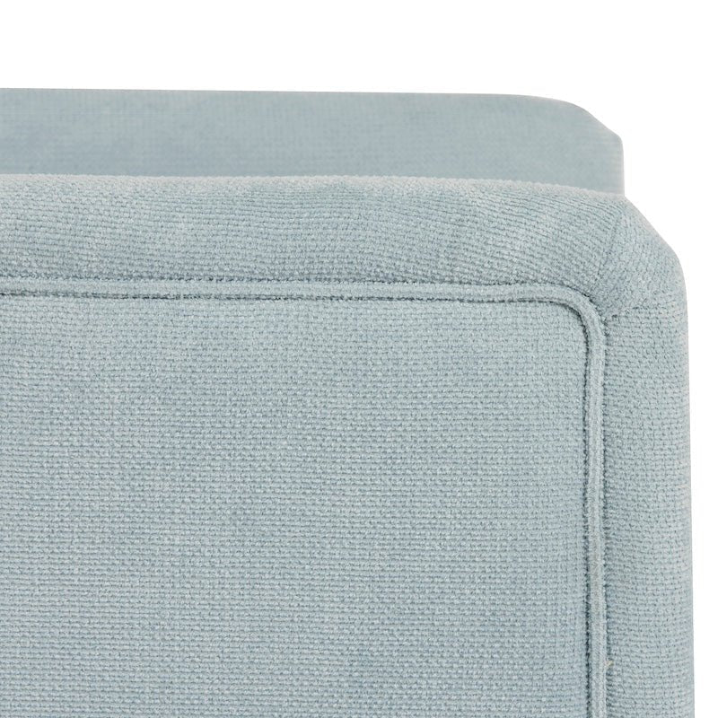 Lansky Light Blue Chenille Barrel Chair by Worlds Away