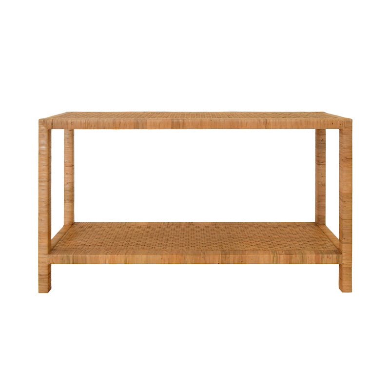 Newton Rattan Console Table by Worlds Away