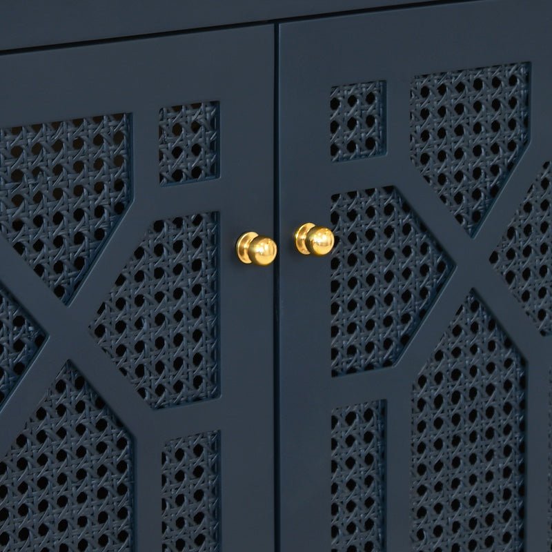 Schaffer Navy Blue Bath Vanity by Worlds Away