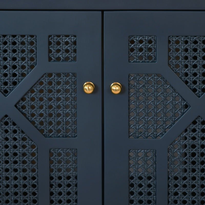 Schaffer Navy Blue Bath Vanity by Worlds Away