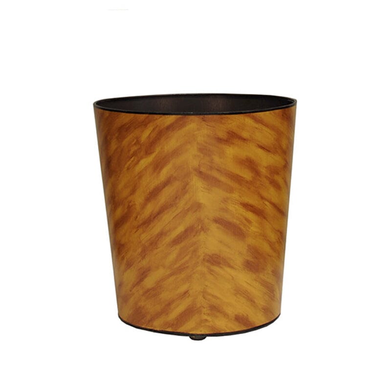 Oval Wastebasket in Tortoise Shell by Worlds Away