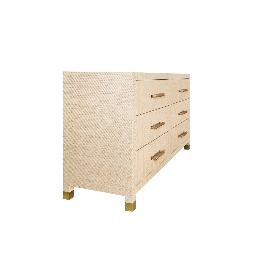 Winchester Natural Six Drawer Chest by Worlds Away