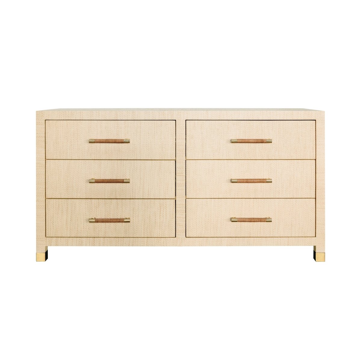 Winchester Natural Six Drawer Chest by Worlds Away