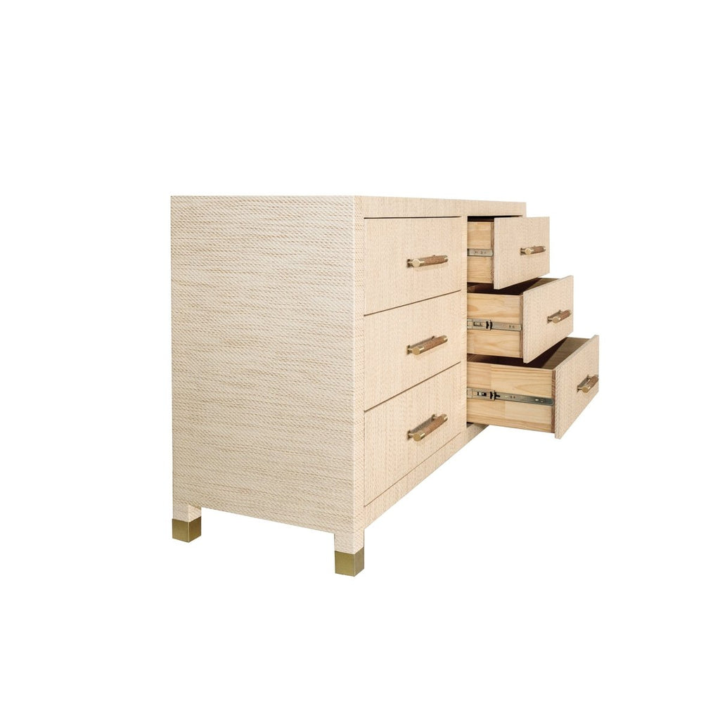 Winchester Natural Six Drawer Chest by Worlds Away