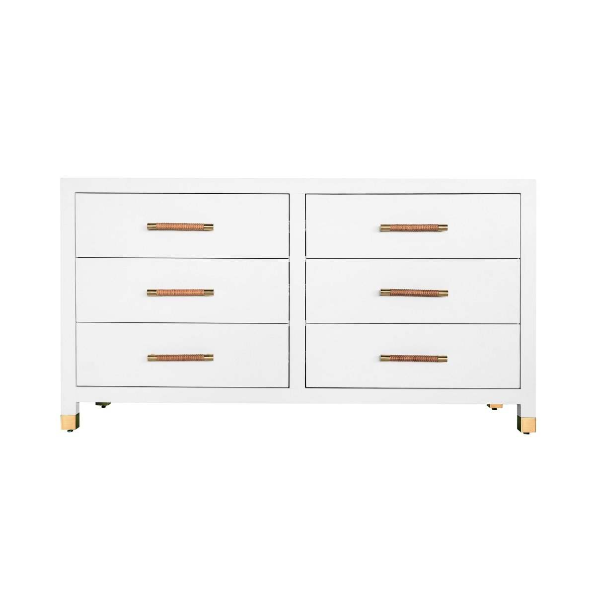 Winchester White Six Drawer Chest by Worlds Away