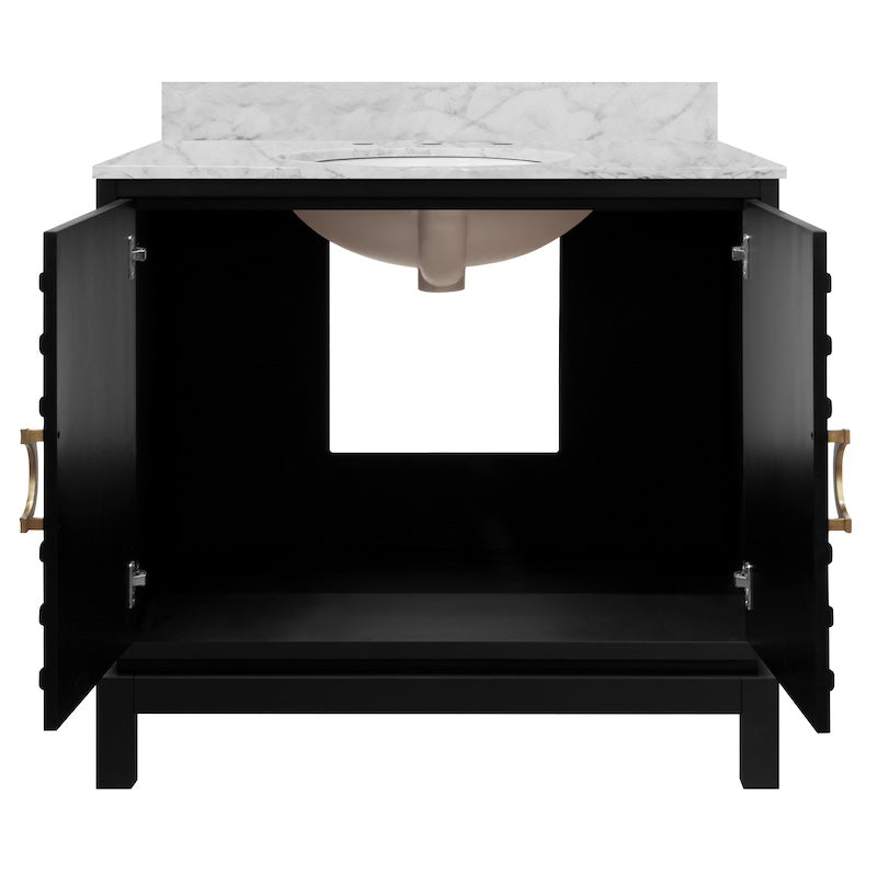Bixby Black Bath Vanity by Worlds Away
