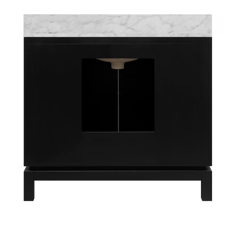 Bixby Black Bath Vanity by Worlds Away