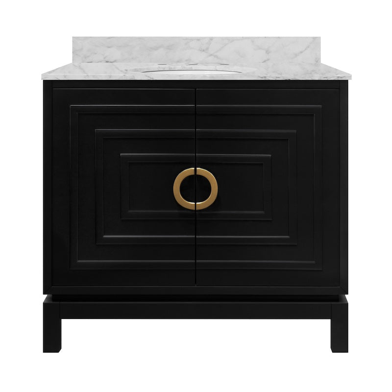 Bixby Black Bath Vanity by Worlds Away