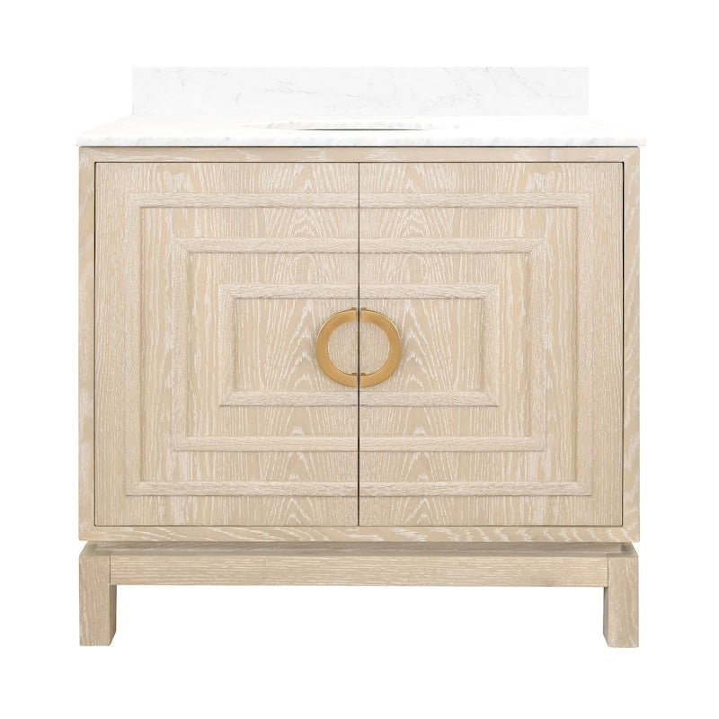 Bixby Cerused Oak Bath Vanity by Worlds Away