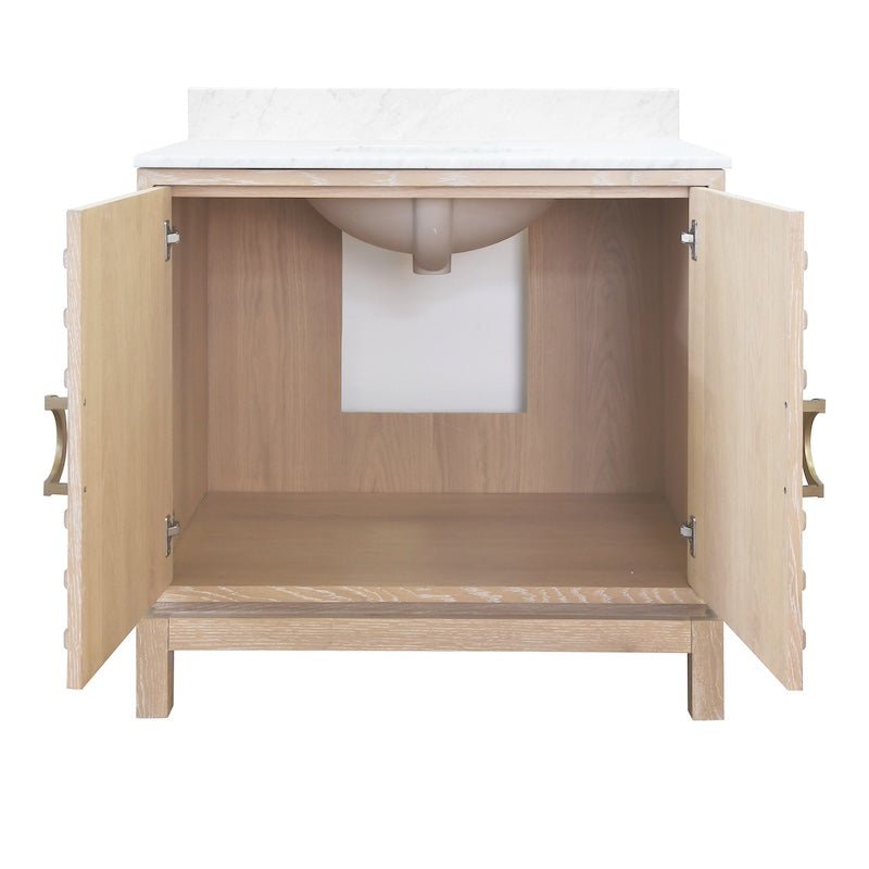 Bixby Cerused Oak Bath Vanity by Worlds Away