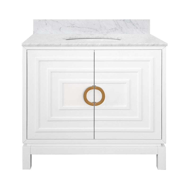 Bixby White Bath Vanity by Worlds Away