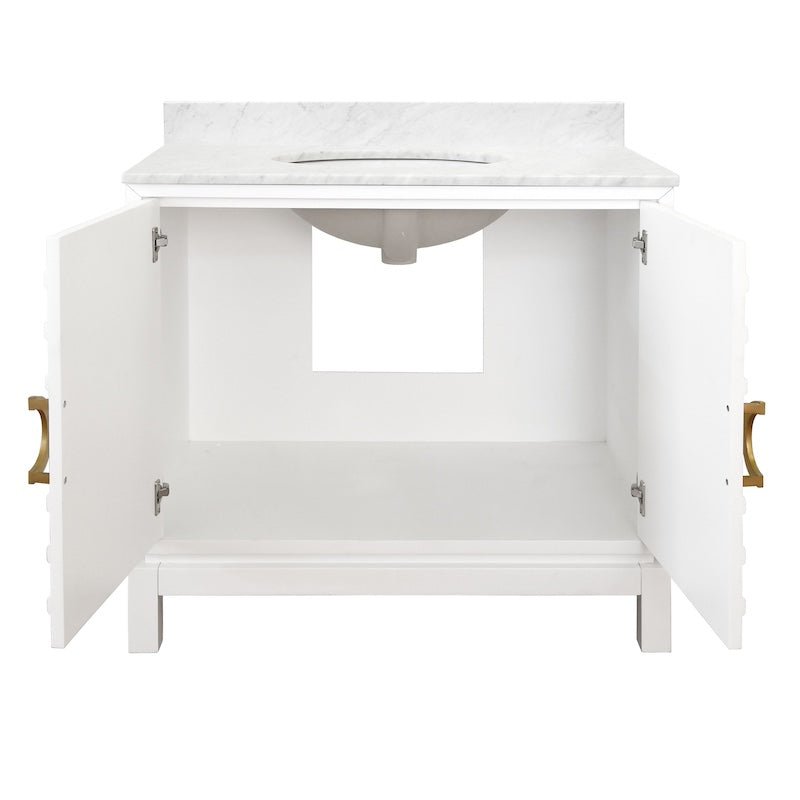 Bixby White Bath Vanity by Worlds Away