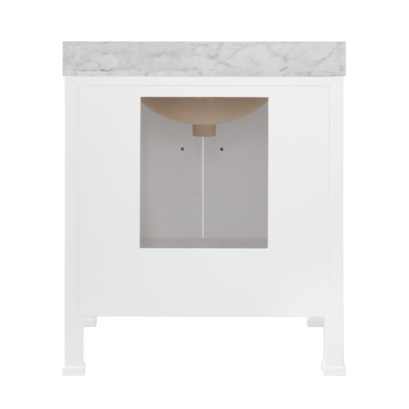 Kealey White Bath Vanity by Worlds Away