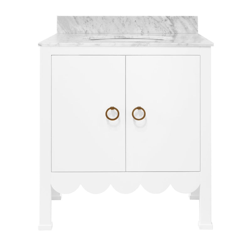 Kealey White Bath Vanity by Worlds Away
