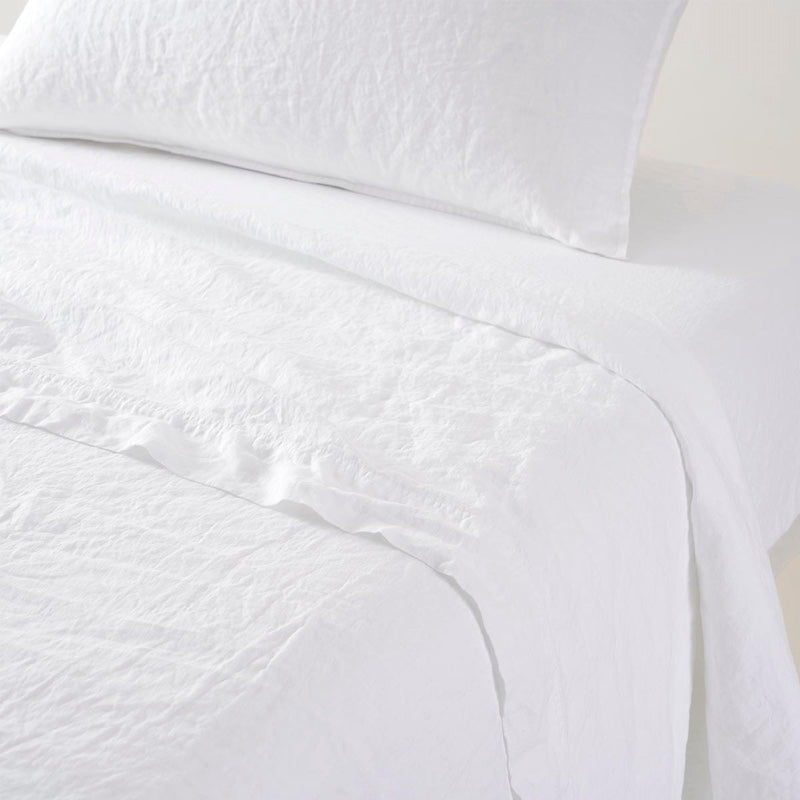 Originel Blanc White 100% Linen Bedding by Yves Delorme