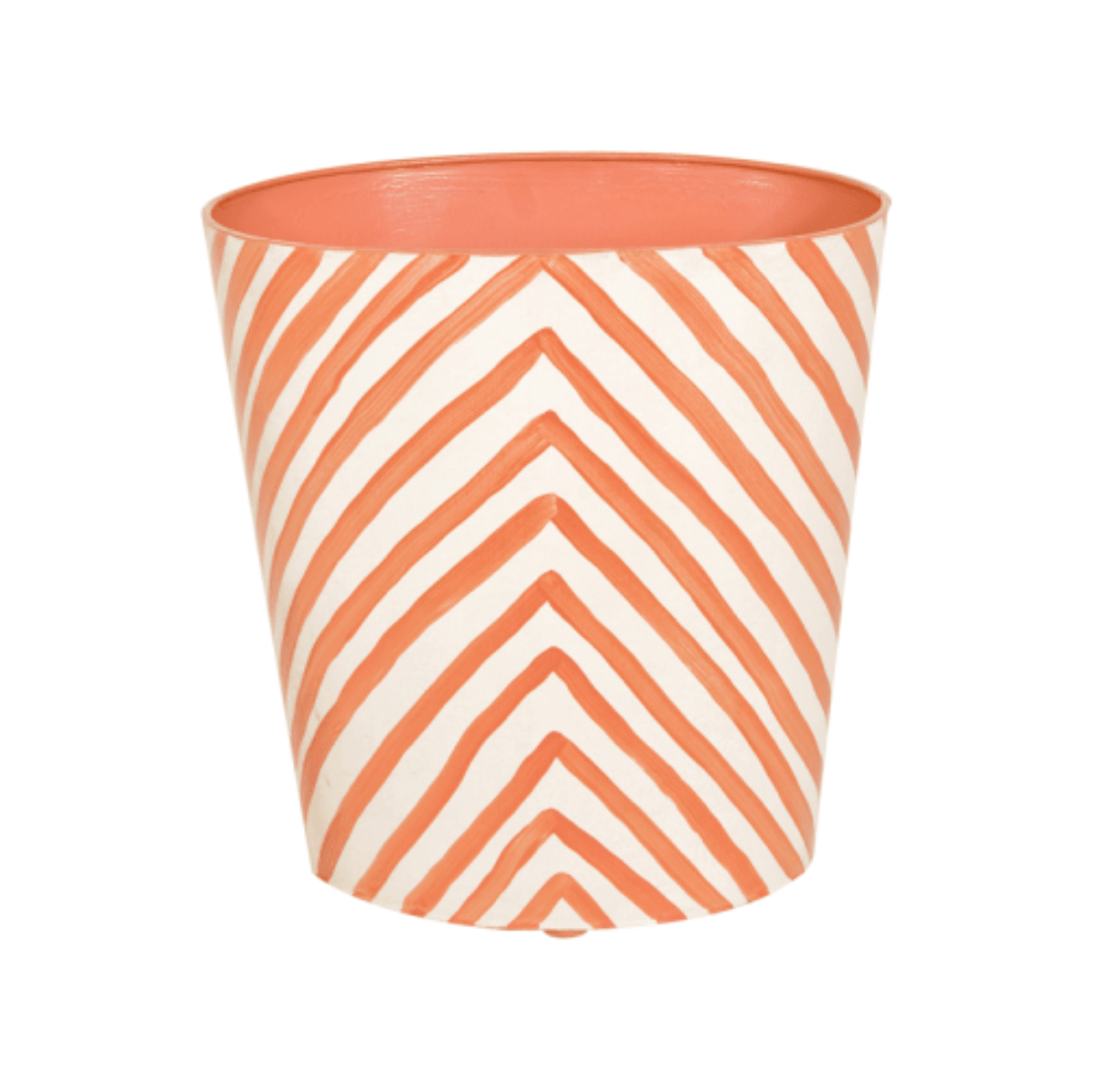 Zebra Oval Wastebasket in Orange