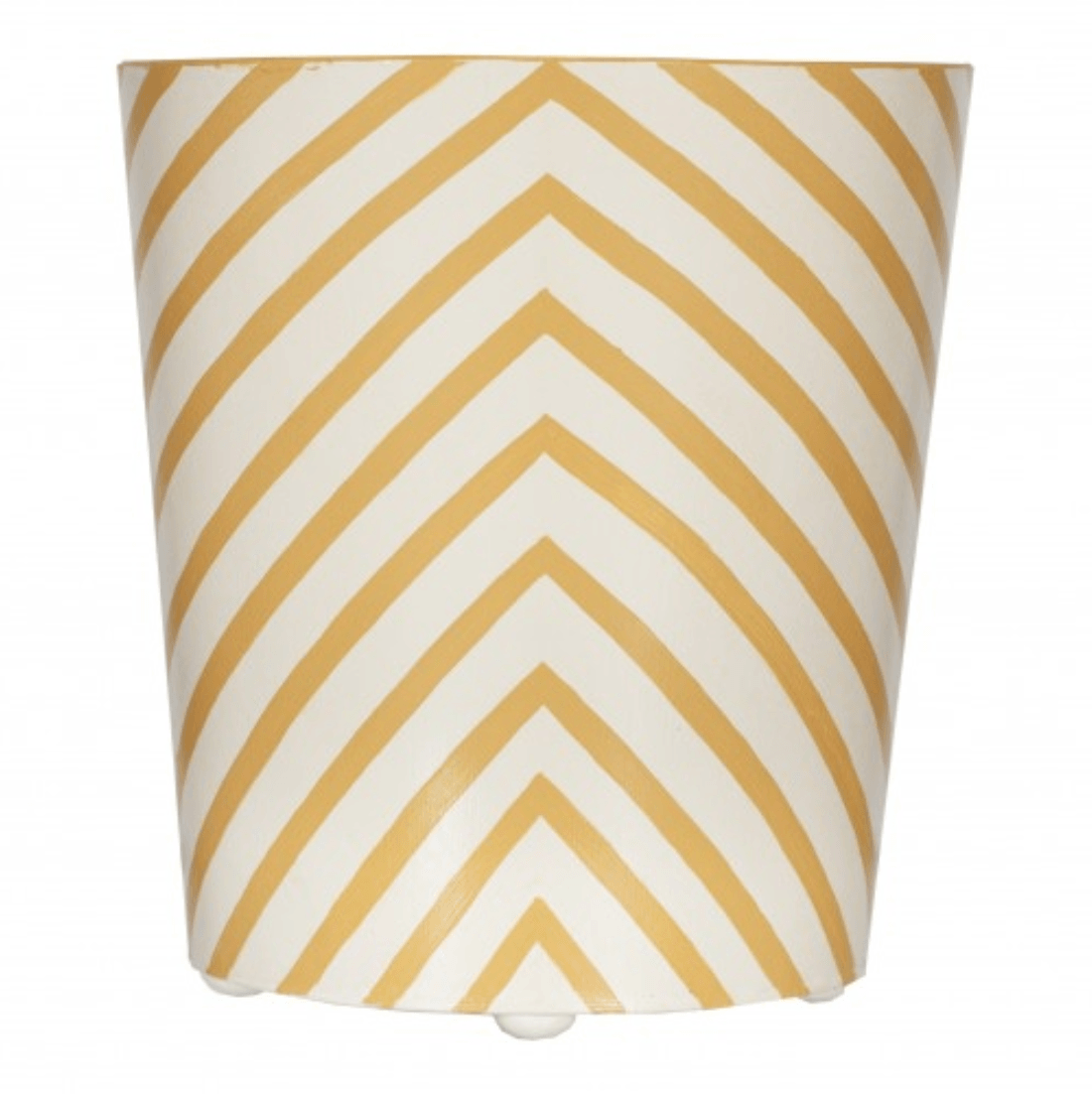 Zebra Oval Wastebasket in Yellow