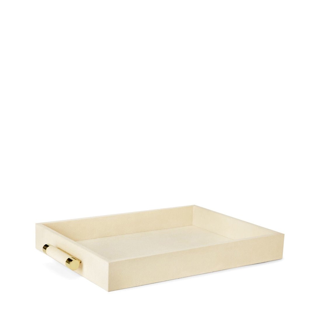 Classic Shagreen Serving Tray in Cream by AERIN