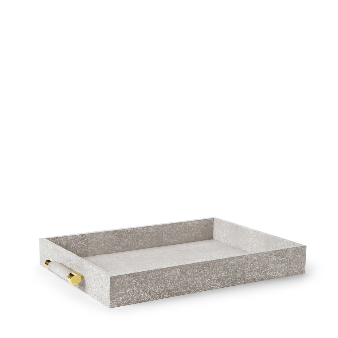 Classic Shagreen Serving Tray in Dove by AERIN