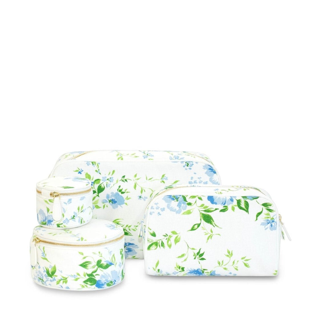 Fleurs du Vent Mini Round Jewelry Case by D Porthault pour AERIN