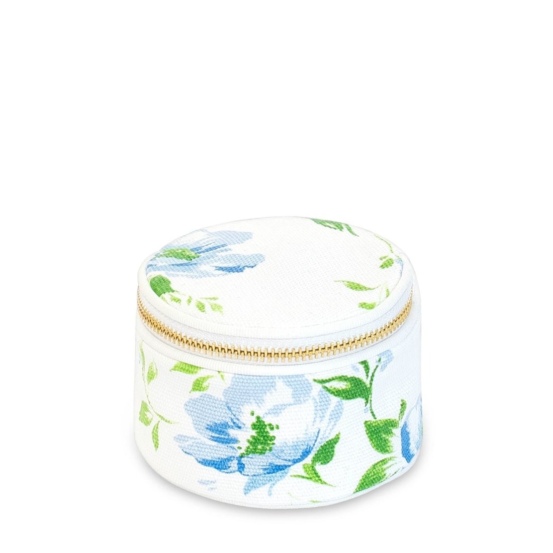 Fleurs du Vent Mini Round Jewelry Case by D Porthault pour AERIN