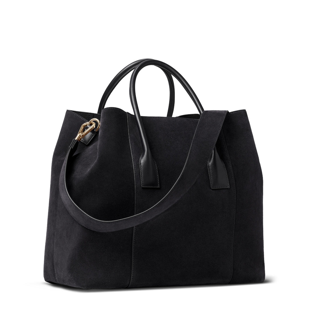 Mini Weekender in Black Suede by AERIN