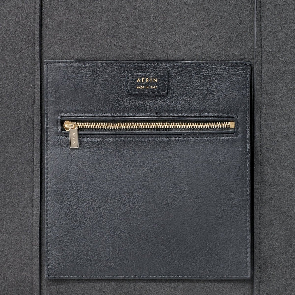 Mini Weekender in Dark Gray Suede by AERIN